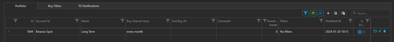 Portfolio Builder Interface