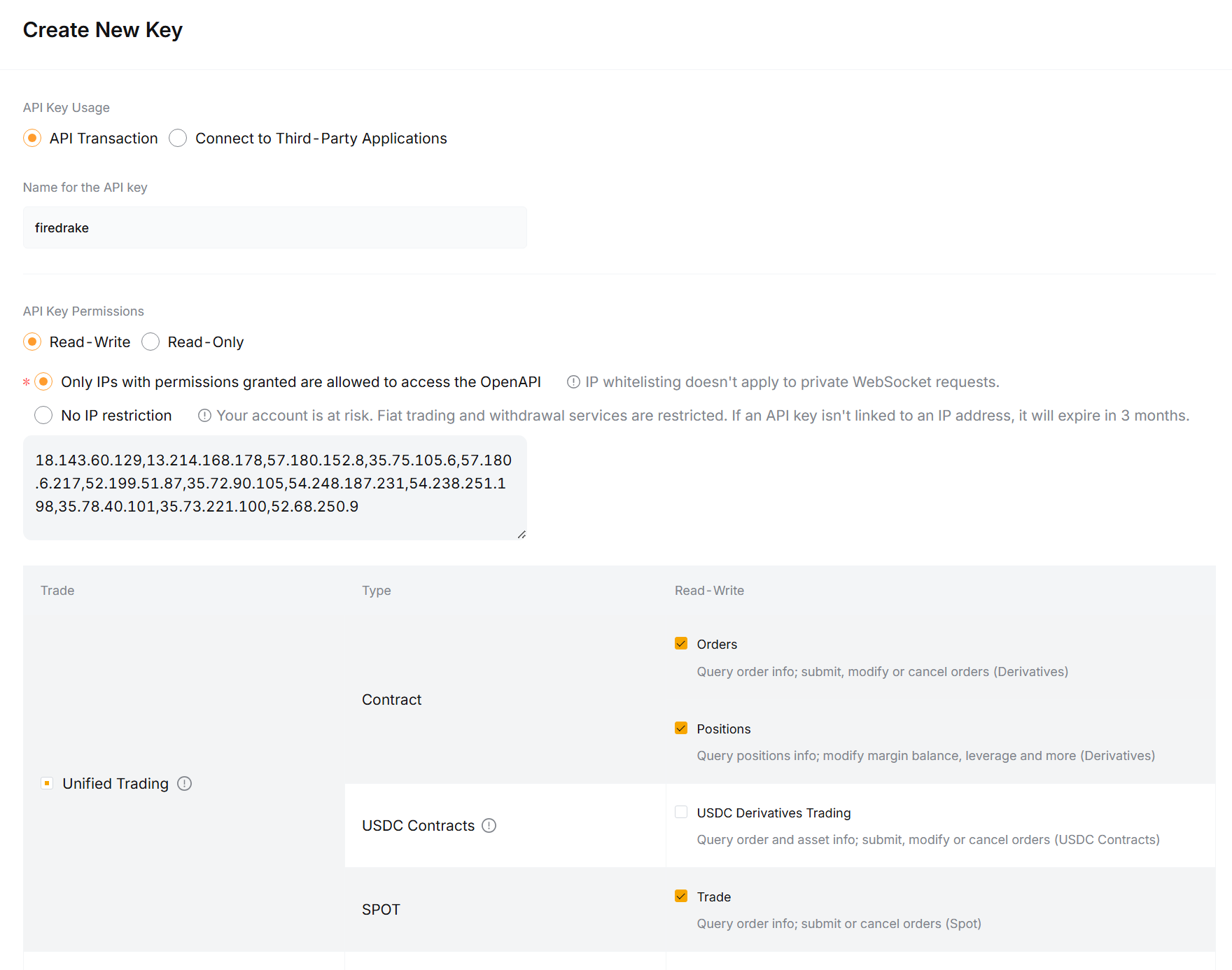 Bybit API Permissions Step 3