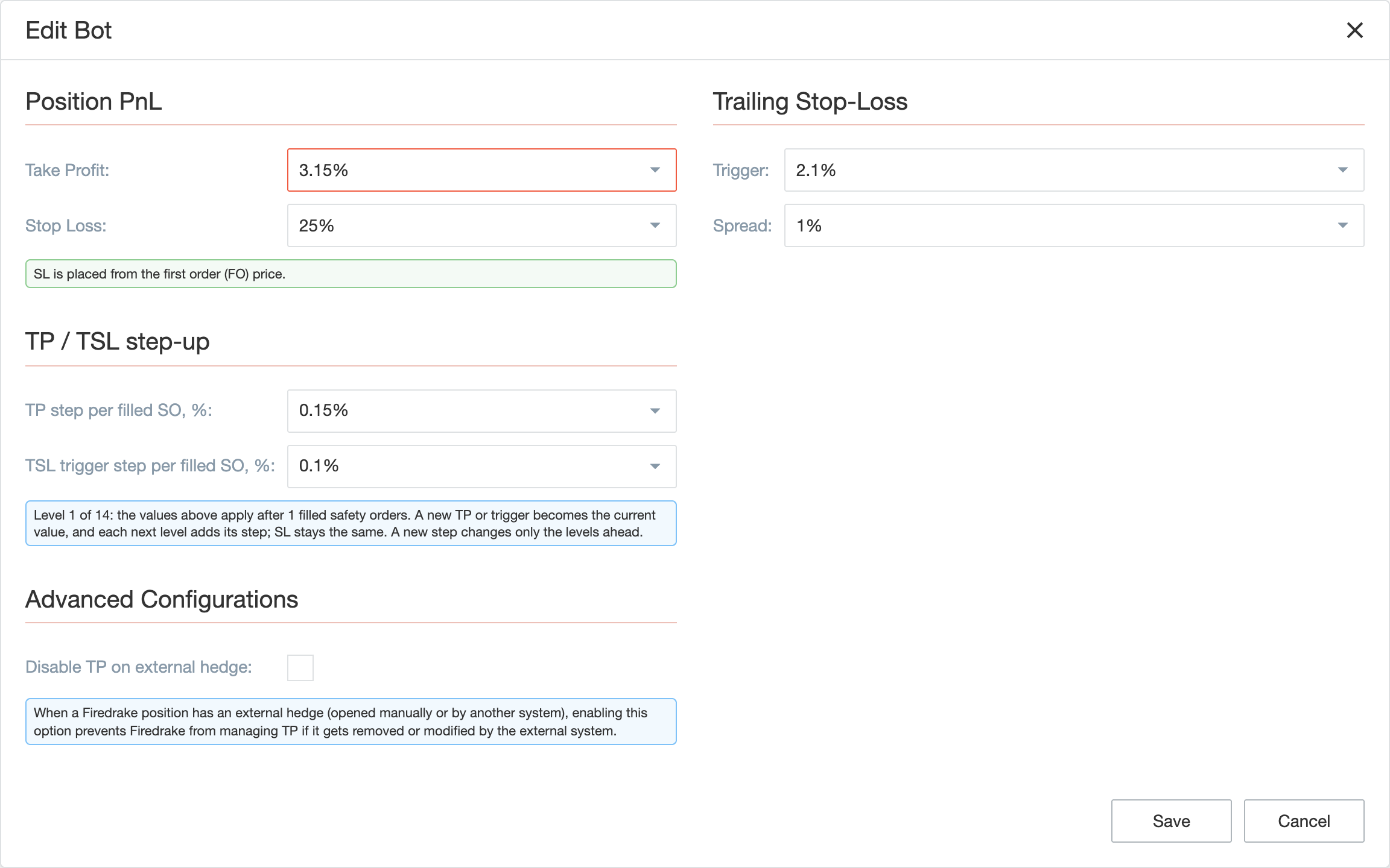 Editing an active bot-managed deal